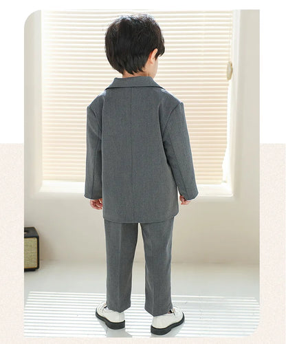 Boys Double Breasted Blazer Jack Vest Pants Children Suit Waistcoat Wedding Clothes Set Toddler Formal Dress Kids Tuxedos Outfit