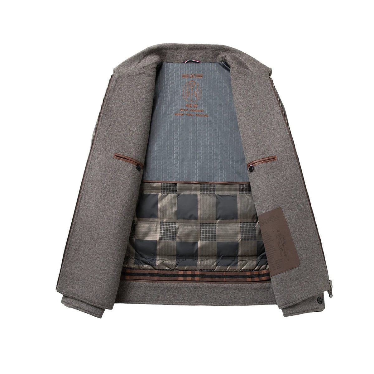 Men's Double-Faced Woolen Zipper Jacket Autumn Winter 50% Wool Removable Inner Vest Mid-Youth Fashionable Woolen Top