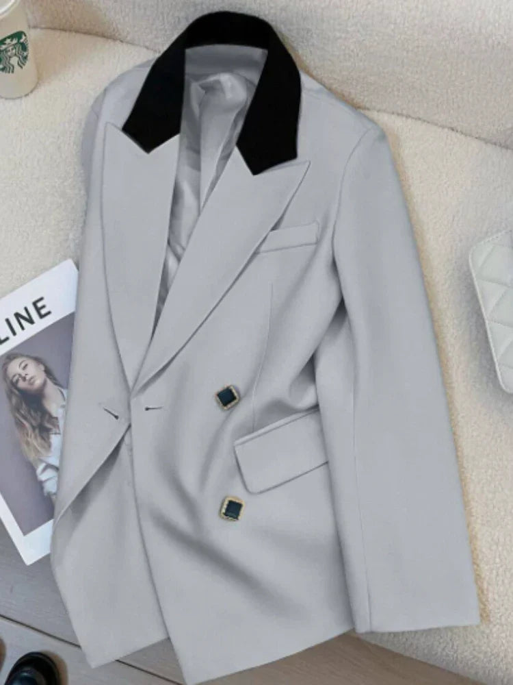 Women's Blazers Spring Autumn New Korean Fashion Long Sleeves Versatile Office Blazer Coats Casual Loose Street Trends Blazers