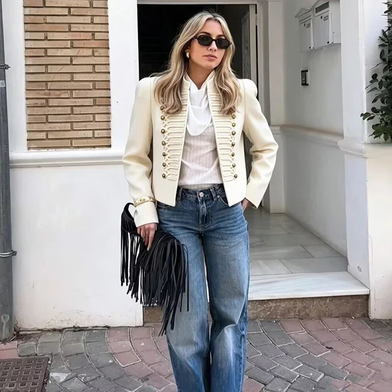Women's Jackets Autumn 2026 New Fashion Retro Slim Short Elegant Warm Jackets Women's Street Chic Youth Travel Holiday Coats