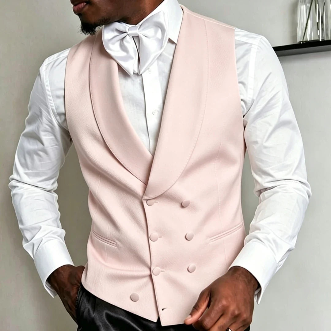 Men's Double Breasted Suit Vest for Wedding & Formal Occasions