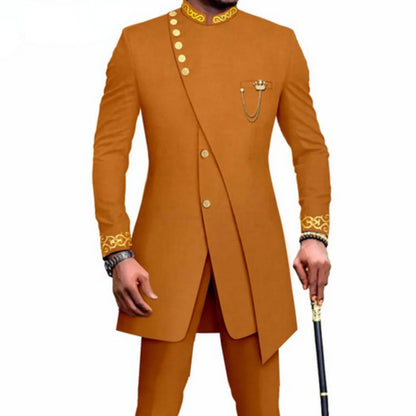 New Casual Men's Suit Slim Two-piece Set Costume Homme Suits for Costume Homme Pour Mariage Terno Masculino Completo