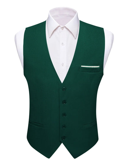 Men's Satin Formal Vest – Multi-Color Wedding & Business Waistcoat for Men