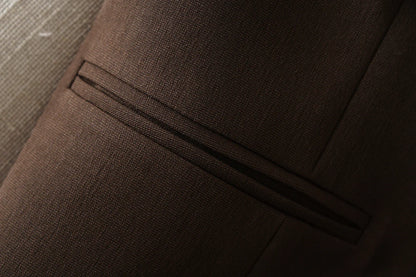 Brown Suit Vest for Women Spring and Autum Short Single-Breasted Slim Workplace Elegant Sleeveless Top Jacket