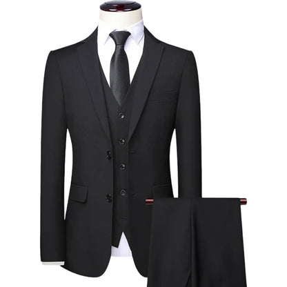 Costumes de smoking pour hommes, vestes slim de haute qualité, vêtements masculins en solde, ensemble blazer, gilet et pantalon 3 pièces, costume pour homme pour mariage