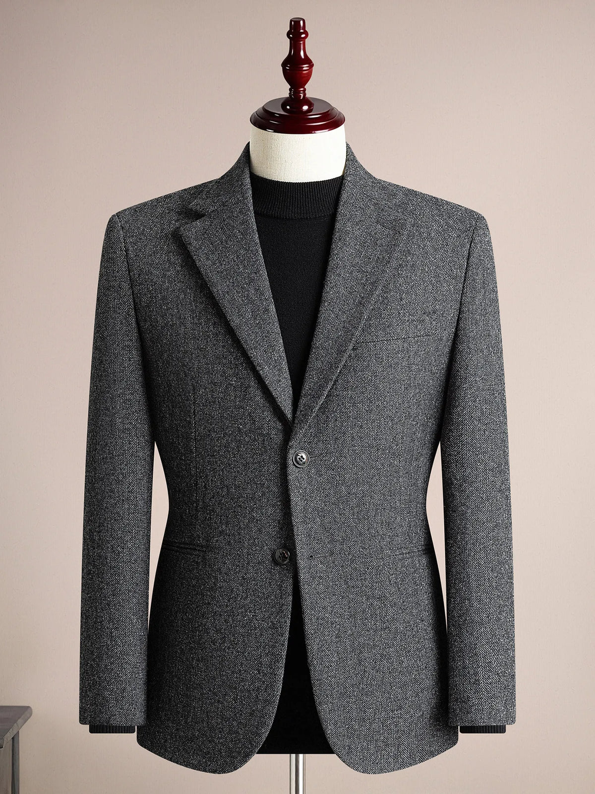Autumn Winter Thicken Warm 50% Woolen Men Suit Jacket Retro Style Fashion Business Slim Fit Casual Wedding Groom Coats Tailcoat