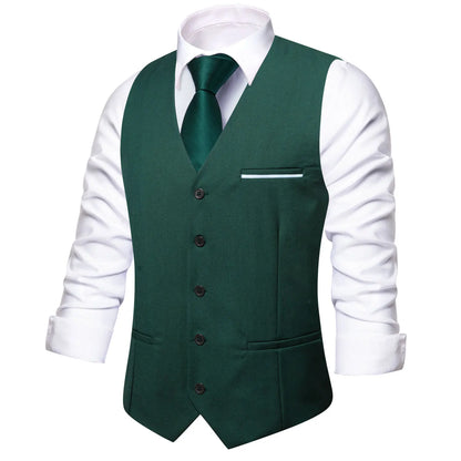 Men's Vest Set — Floral Paisley Waistcoat with Necktie, Pocket Square & Cufflinks for Weddings & Formal Events