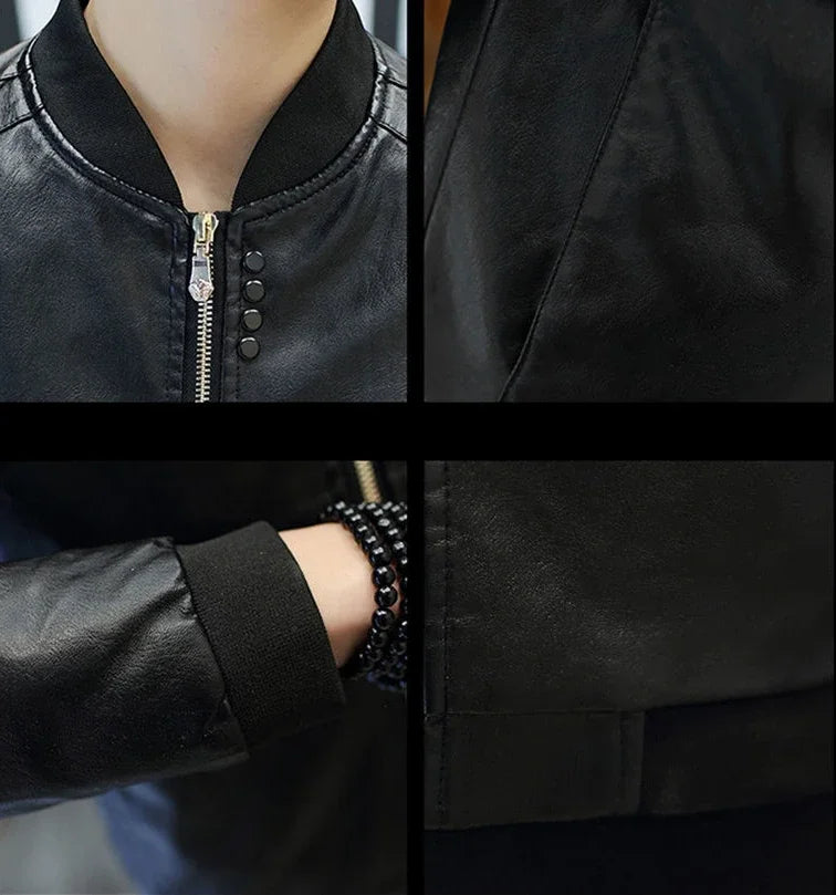 Brown Casual Men's Suit Jackets Trendy 2025 Korean Style Clothes Male Leather Blazer Single Models Luxury Designer Menswear Coat