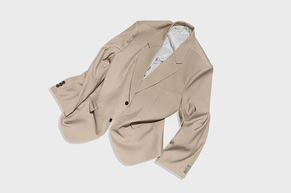 Mens Fashion Matching Set Loose Fit Single Breasted Blazers Straight Pants Business Casual Office Work Outfits Oversize Suits