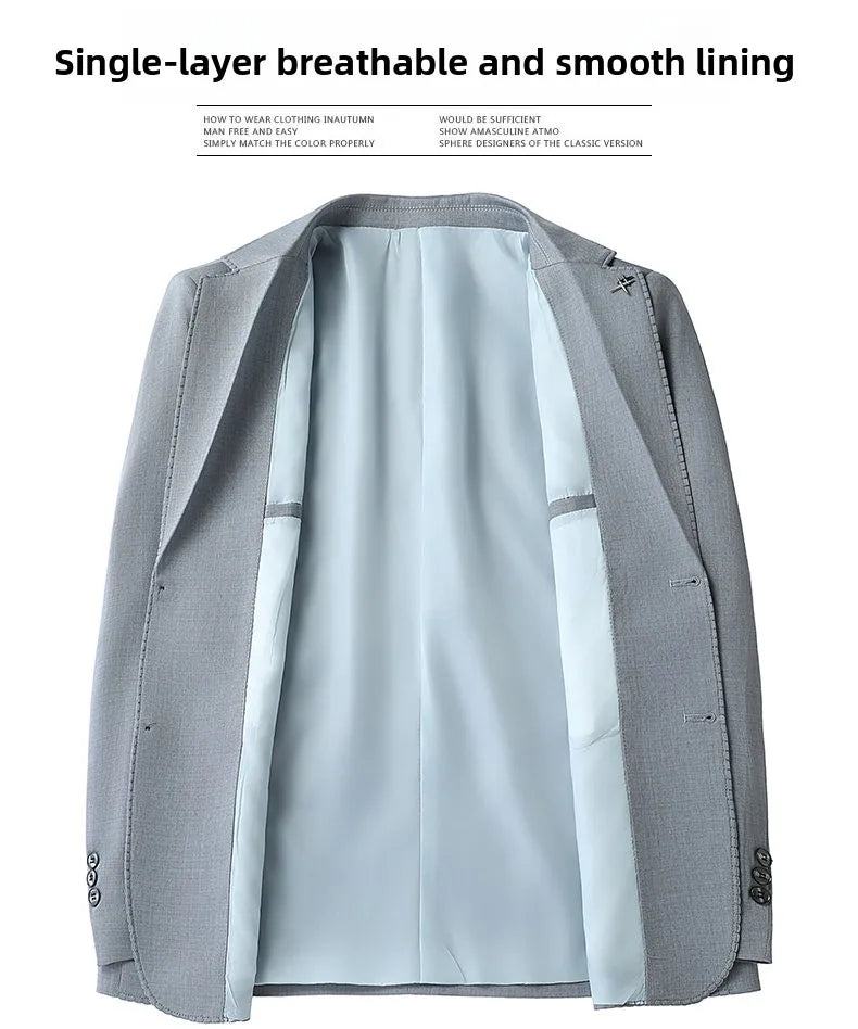 2026 Blazer Lightweight High-end Men's Fashionable Business Outdoor Travel Youthful Wedding Hosting Casual Korean Style Blazer