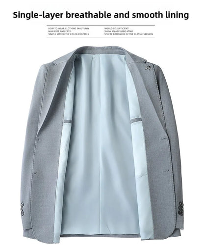 2026 Blazer Lightweight High-end Men's Fashionable Business Outdoor Travel Youthful Wedding Hosting Casual Korean Style Blazer