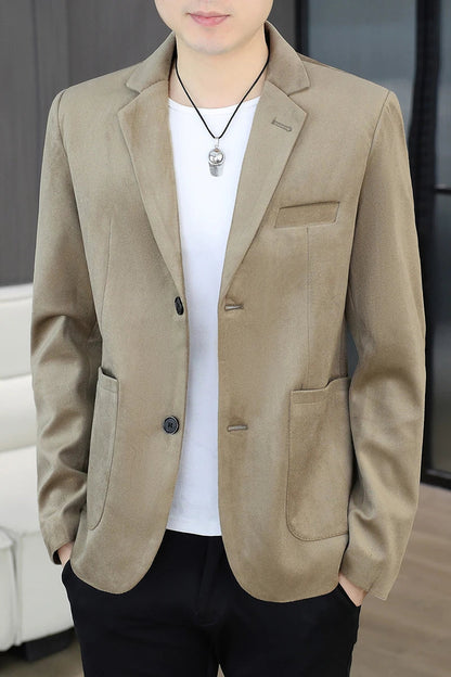 Blazer Men's Fashion Business Gentleman Groom Professional Gentleman Form-fitting Versatile Casual Formal Wear High-end Blazer
