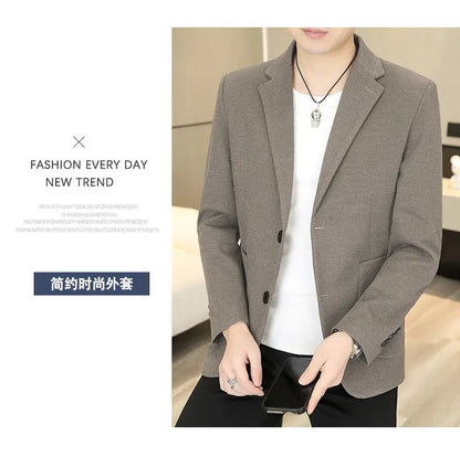 Blazer Men Business Gentleman Leisure Korean Wedding Fashion Trend, Slimming, Versatile, High-end Casual, High-end Woolen Blazer