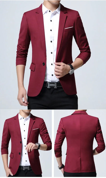 Classic Men's blazer Oversized Wedding Suit Jackets Korean Style Business Casual Blazers Man Clothing Dress Jacket 7XL
