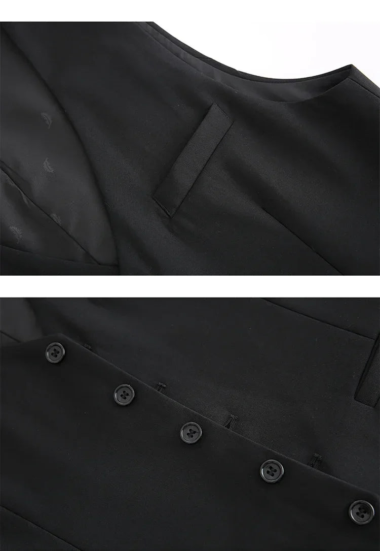 Men's Slim Fit 3-Piece Suit Set – Smart Casual Business Wedding Suit for Men in Blue, Gray & Black