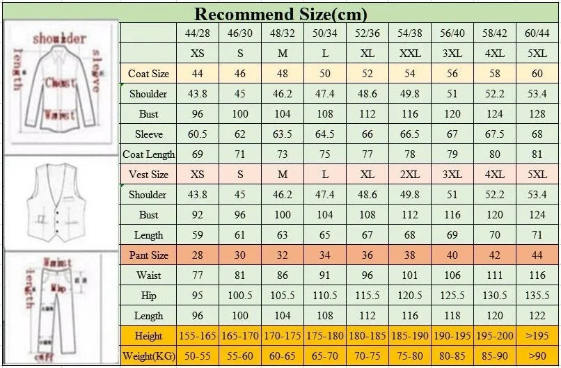 African Wedding Costume for Men Slim Fit 3 Piece Custom Groom Tuxedo Formal Business Male Suit with Jacket Vest Pants