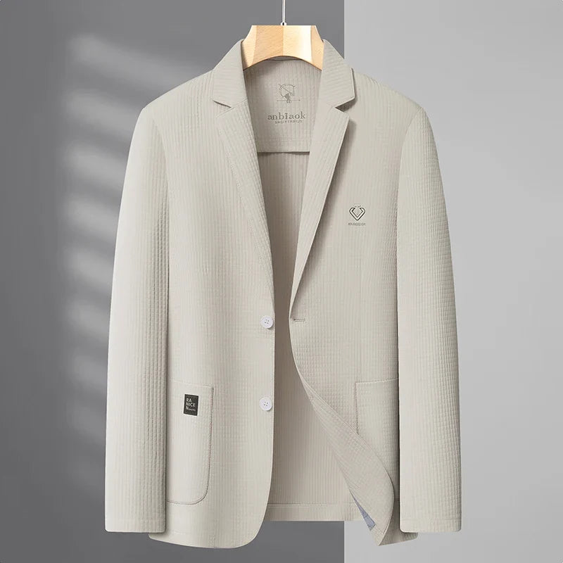 2026 New men fashion Sun Protection Clothing Trend Summer Men's Skin Clothing Solid Color blazer thin coat for male M-4XL