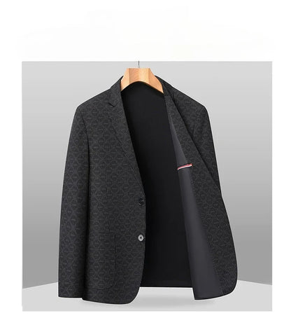 2026 New Men's Pinstripe Blazer High Quality Business Casual Slim Fit Suit Jacket For Work & Daily Wear
