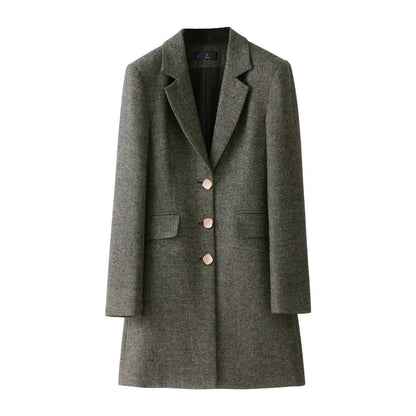 High End Windbreaker Coat Professional Suit Female Autumn Winter Formal Ladies Lengthen Business Suits Women Work Office Uniform