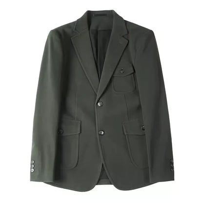 Men's High-Quality Tweed Suit Jacket 2024 Fashion Handsome Winter Thick Solid Color Business Casual Versatile