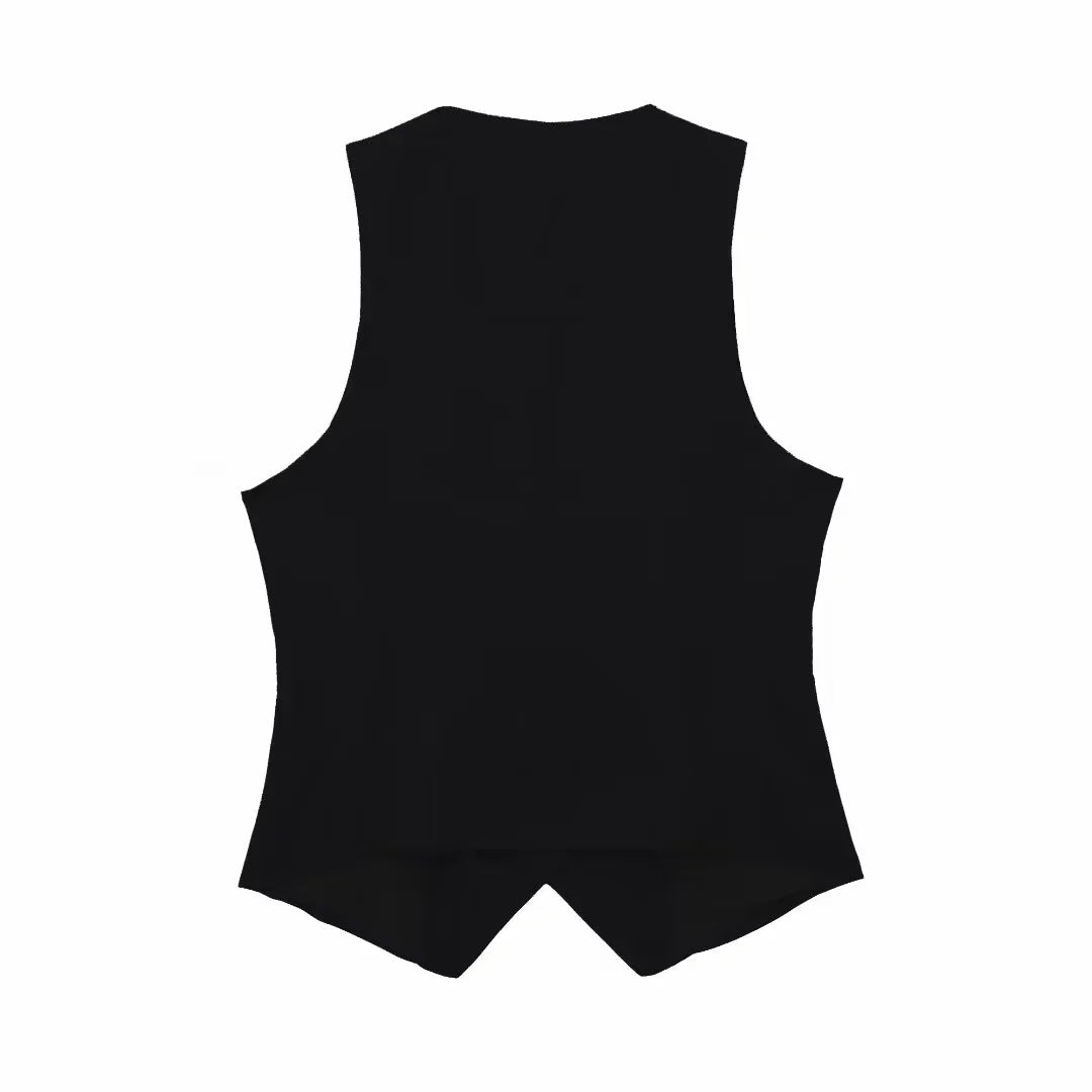 Women's Vest Tops 2024 Cropped Sleeveless Suit Vest Office Casual White Black Vest For Women Summer Formal Vests Woman