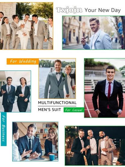 Black Elegant Men's Double Breasted Suits 2 Pieces Stage Performance Peak Lapel Man Formal Suit Set Wedding Groom Sets XS-6XL