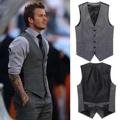 Men's Plus Size Slim Fit Suit Vest – Wedding & Business Waistcoat