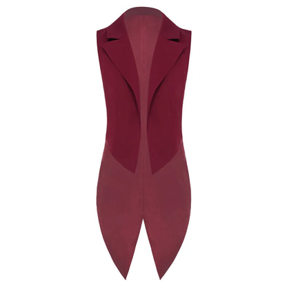 Tailcoat for Women Nightclub Waitress Costume Swallowtail Lady Formal Suits Vest Tuxedo Waistcoat Fashion Jazz Dance Costume