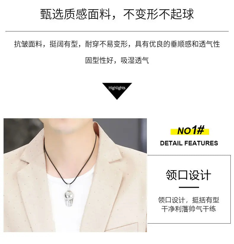 Blazer Men's fashion outdoor travel gentleman wedding Slimming Business versatile Trendy Casual Korean-style formal wear Blazer