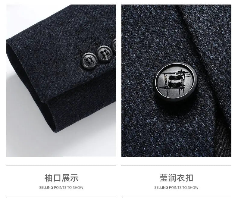 Men's Business Casual Blazer men Fabric Single-Breasted Suit Jacket for Office Daily Wear man Sport Coat  for Work Meetings