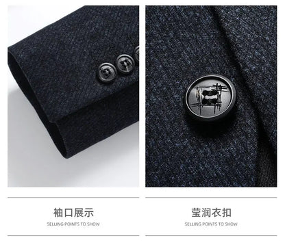 Men's Business Casual Blazer men Fabric Single-Breasted Suit Jacket for Office Daily Wear man Sport Coat  for Work Meetings