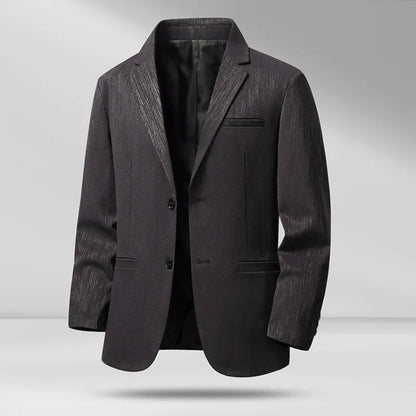Men's Light Business Casual Blazer | 3D Tailored Anti-Wrinkle Polyester Suit Jacket | Slim Fit, Easy Care, Windproof
