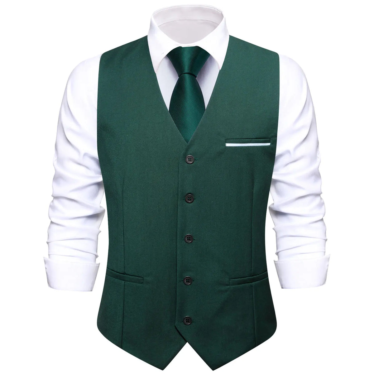 Men's Vest Set — Floral Paisley Waistcoat with Necktie, Pocket Square & Cufflinks for Weddings & Formal Events