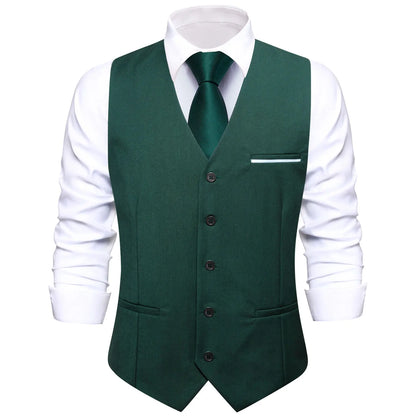 Men's Vest Set — Floral Paisley Waistcoat with Necktie, Pocket Square & Cufflinks for Weddings & Formal Events