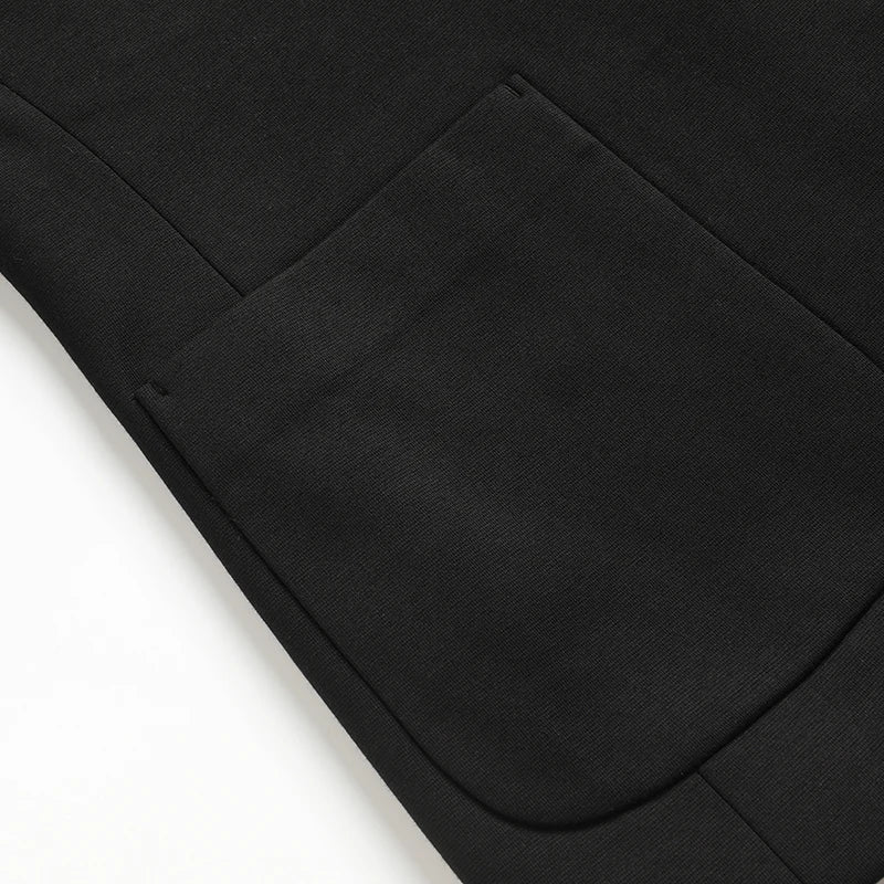 Blazer Men Smart Casual Stand Collar Korean Style Black Business Coat