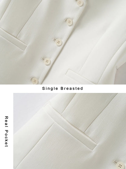 Single-Breasted Layered Suit Vest for Women Suitable for Spring and Autumn Can Be Worn as an Inner or Outer Layer Stylish Off