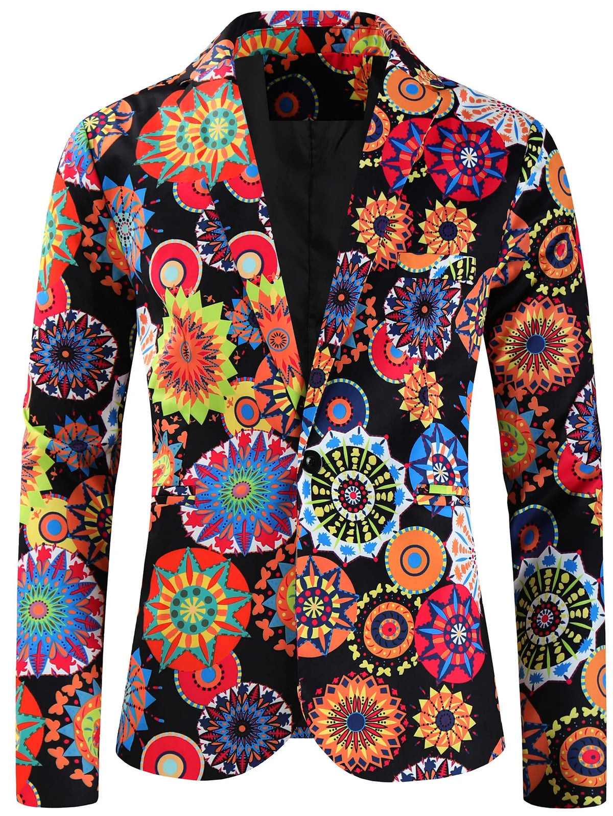 Luxury Blazers Funny Colorful Floral Printed Men Suit Jacket 2025 Ethnic Style Casual Smoking Masculino Elegant Man Party Blazer