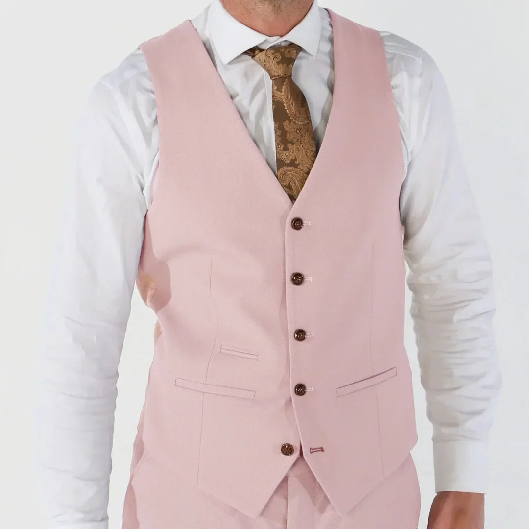Men's Formal Vest Single Button V-Neck Solid Waistcoat for Weddings Banquets and Business