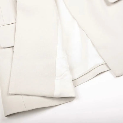Women Fall Office Slim Blazer Single Button Pockets Blazer Beige Black 2025 Spring Autumn Fashion Commuter Simple Casual Blazer