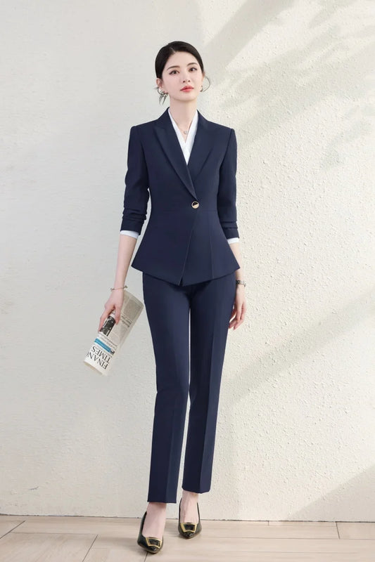 Fashionable Professional Women's Suit Set Elegant Pants Jacket Combo Spring Summer New Arrival 2026