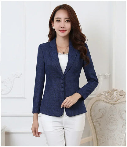 Fashion Women Blazers Jackets Work 2025 Office Lady Suit Slim Single Breasted Business Female Blazer Coats Formal Veste Femme