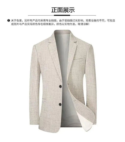 Spring And Autumn Style Casual New Blazer Middle Aged Men Shopping Daily Suit Jackets Comfortable Fashion Outerwear
