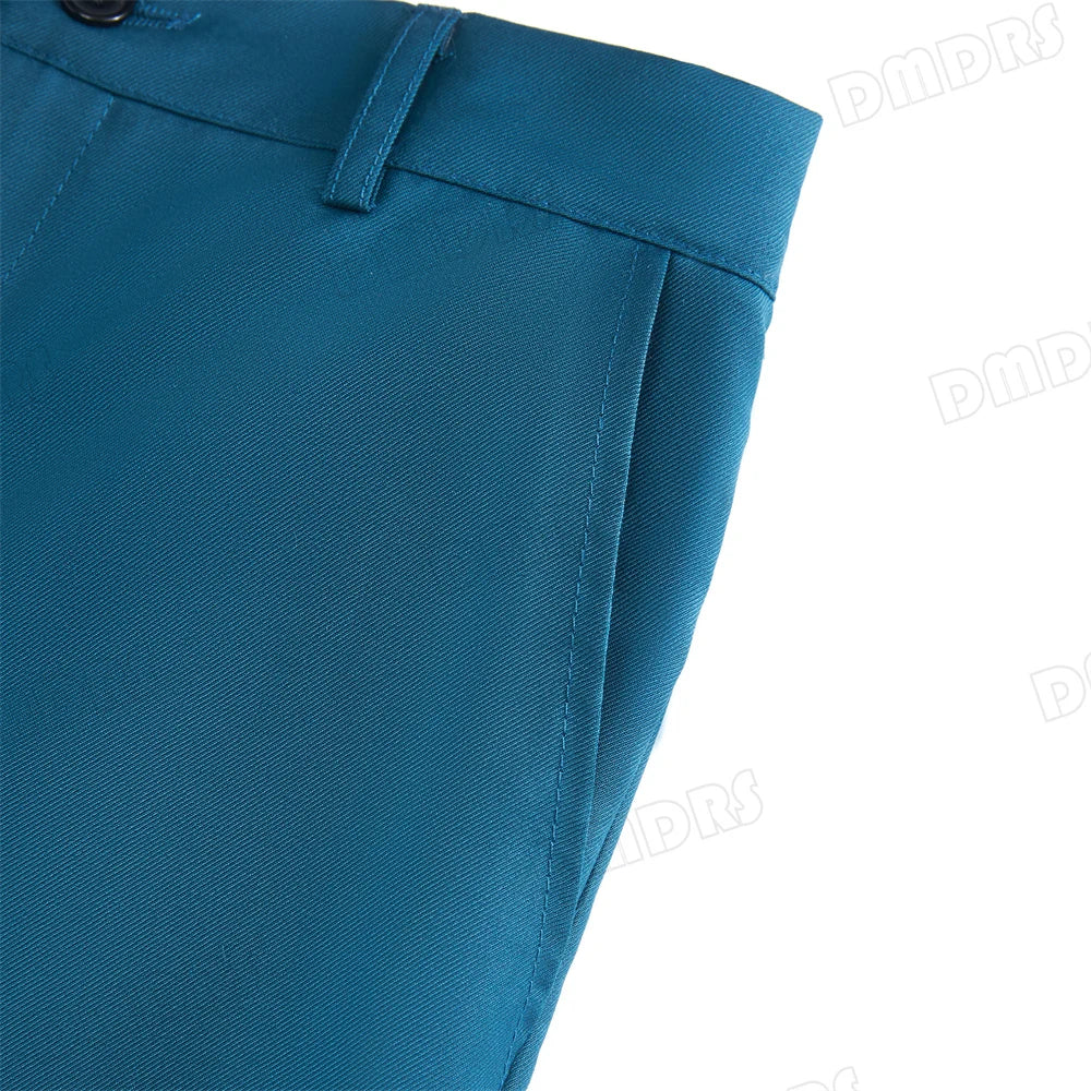 Boys 3-Piece Formal Suit Teal Single Button Kids Wedding Suit