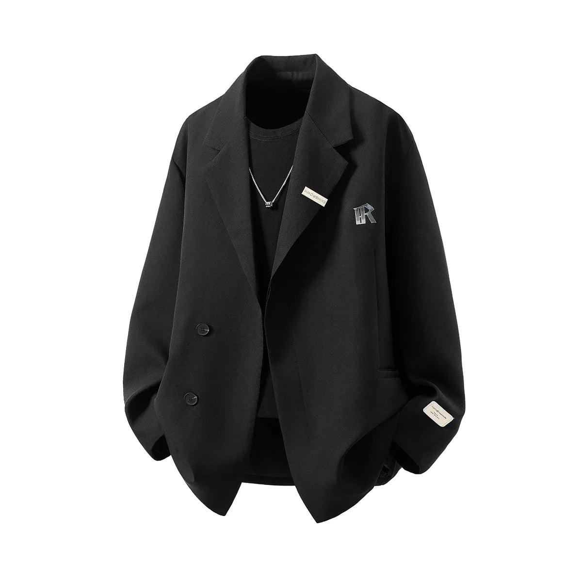 Man Dress Luxury Suit Jacket Japanese Uniform Coats 2026 Yamamoto Style Unisex Metal Buckle Shoulder Pads Black Cool Streetwear