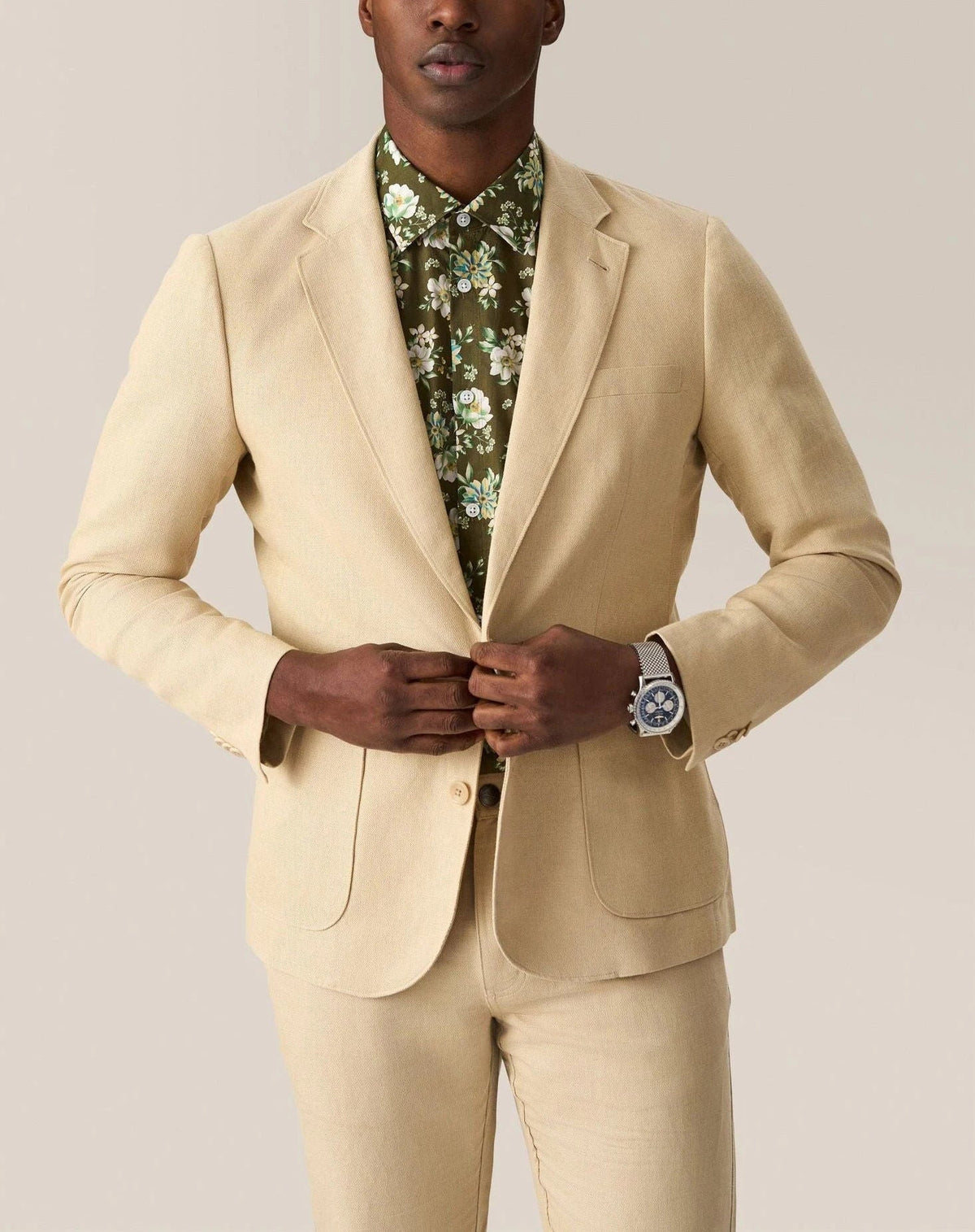 Modern Men's Suit 2 Pieces Linen Blazer And Pants Business Formal Work Wear Wedding Groom Tuxedos Customized Costume Homme M528