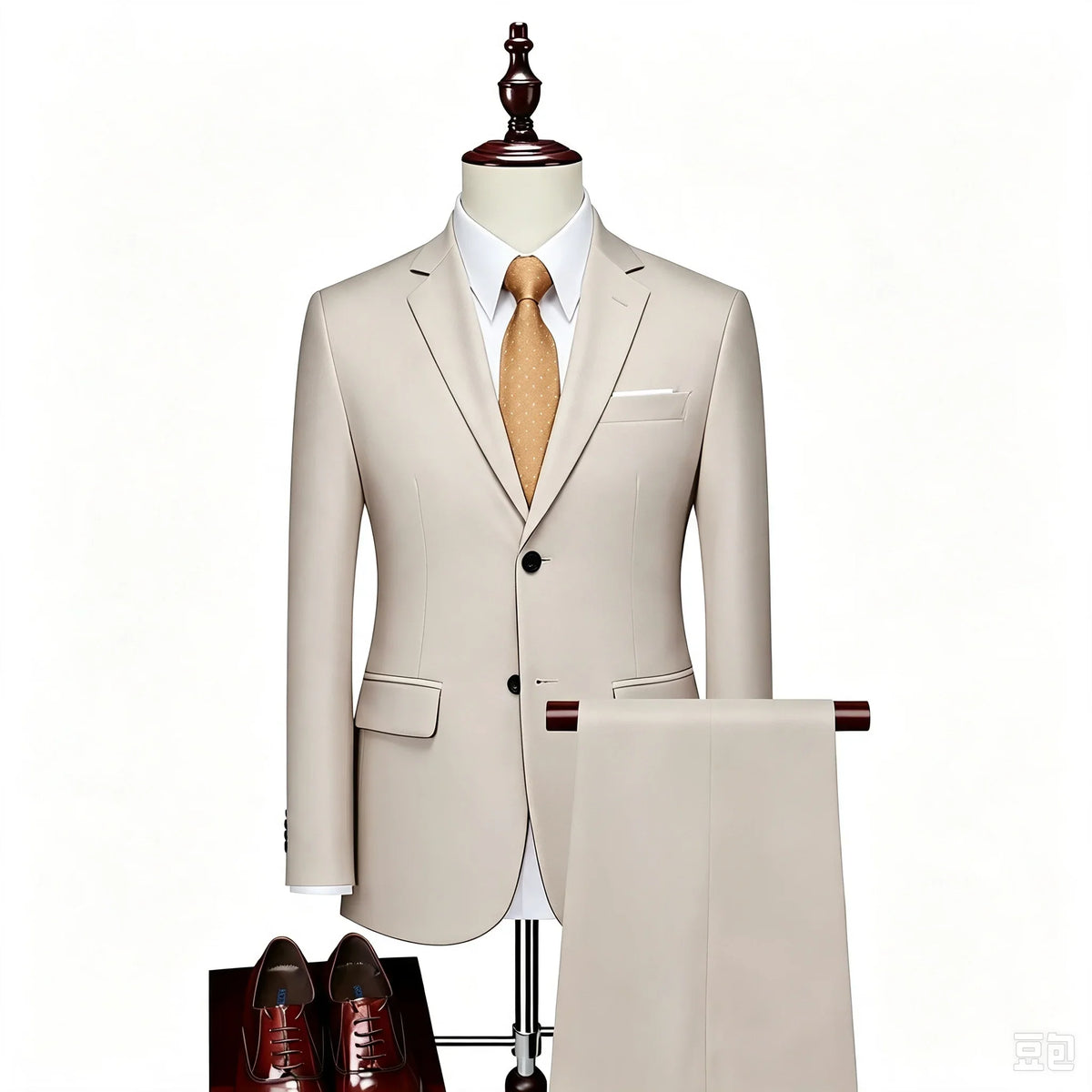Men's 2 Piece Suit , Two Button Slim Fit Solid Jacket and Pants Set, Suits for Men Prom Party Wedding & Business