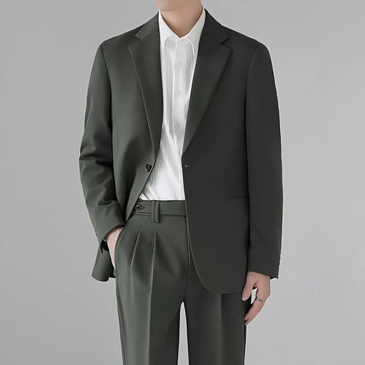 Suits Men's Fashionable Banquet Tailored Solid-color Dance Singer Trendy Host Casual Wedding Banquet Dress Performance Suit
