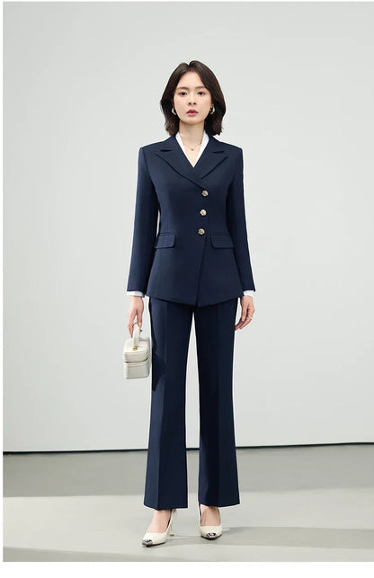 Fashionable professional women's wear, exquisite elegant two-piece suit jacket + pants, new style for autumn/winter 2025