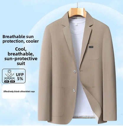 Blazer Men's Fashion Business Outdoor Travel Youth Campus Wedding Versatile Host Shaping Casual Korean Style Thin Style Blazer