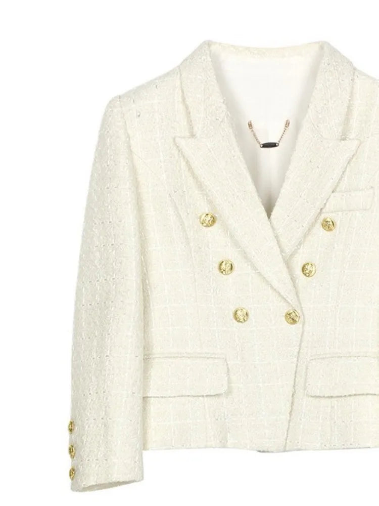 Single Breasted Solid Color Straight Jacket Versatile Ladies Loose Coats Fashion Round Neck Long Sleeves Outwear